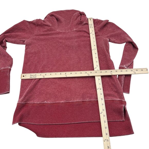 Lucky Brand Burgundy Long Sleeve Cowl Neck Tunic Top L Cotton/Polyester - Picture 5 of 5